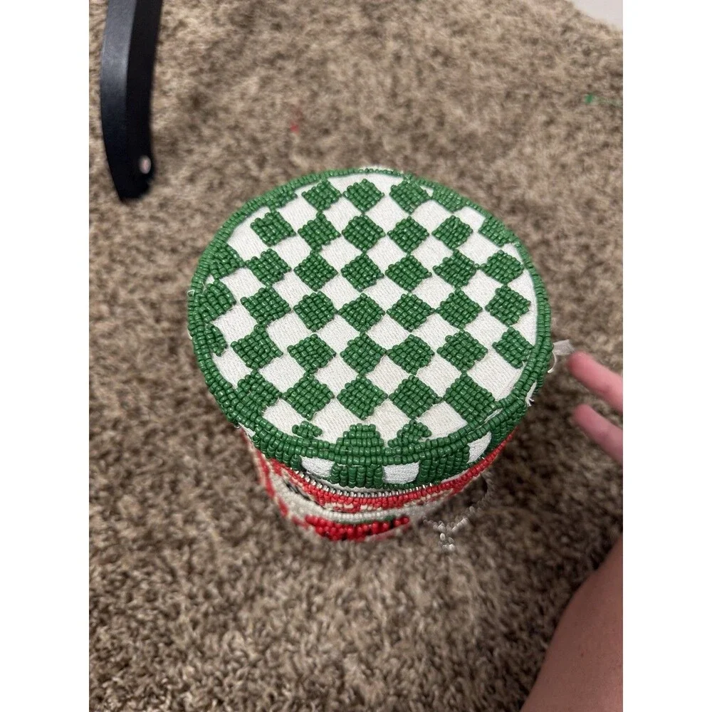 Hand-Beaded Strawberry Jam Bag Handmade Beaded Purse Made in India NWT Viral bag - Picture 8 of 12